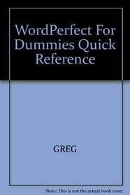 WordPerfect for DOS for Dummies Quick Reference