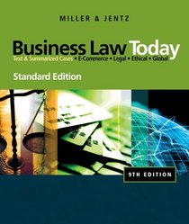 Bundle: Business Law Today, Standard Edition, 9th + WebTutor(TM) on Blackboard 2-Semester Printed Access Card
