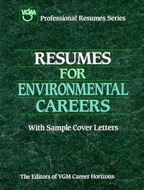 Resumes for Environmental Careers (Vgm Professional Resumes Series)