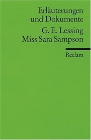 Mi Sara Sampson. Erluterungen und Dokumente