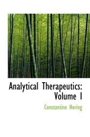 Analytical Therapeutics: Volume I