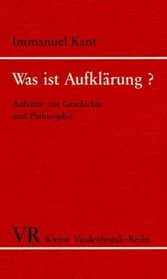 Was Ist Aufklarung (Kleine Vandenhoeck-Reihe ; 1258) (German Edition)