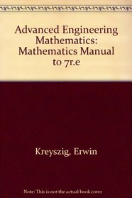 Mathematica to Accompany Advanced Engineering Mathematics Seventh Edition