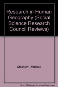 Research in human geography (Reviews of current research, 10)