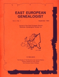 East European Genealogist Vol. 2 1993