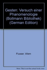 Gesten: Versuch einer Phanomenologie (Bollmann Bibliothek) (German Edition)