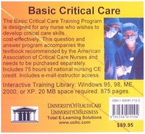 Basic Critical Care: A Training Program for the Development of Critical Care Nurses with 75 Continuing Education Contact Credit Hours