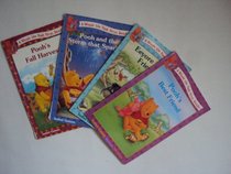 Level 1 Books for Kids : Disney Winnie the Pooh : Calling All Piglets - Tigger's Family Tree - Pooh's Sled Ride - Pooh's Surprise Basket (Children Book Sets : Kindergarten - Grade 1)