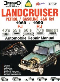 Landcruiser Petrol/Gasoline 4 & 6 cyl 1969-90 Auto Repair Manual-Toyota FJ,RJ,40's 55's 70's Bundera (Max Ellery's Vehicle Repair Manuals)