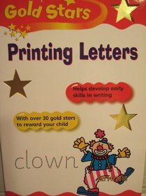 Gold Stars Printing Letters