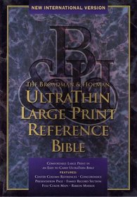 Broadman & Holman Ultra Thin Large Print Reference Bible: New International Version : Burgundy Genuine Leather