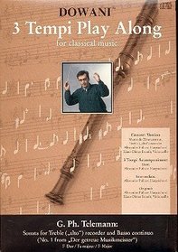 Telemann - Sonata in F Major for Treble (Alto) Recorder and Basso Continuo (Dowani Book/CD)