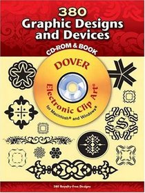380 Graphic Designs and Devices CD-ROM and Book (Electronic Clip Art)