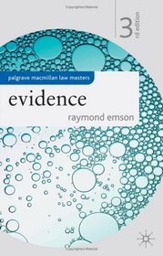 Evidence (Palgrave Macmillan Law Masters)