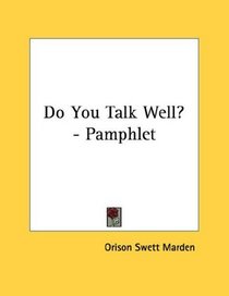 Do You Talk Well? - Pamphlet
