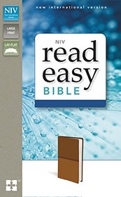 NIV, ReadEasy Bible, Large Print, Leathersoft, Tan, Red Letter Edition