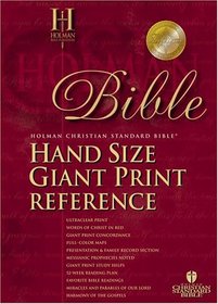 Holman Christian Standard Bible: Black Bonded Leather, Hand Size Giant Print Reference Bible