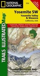 Yosemite SW, Yosemite Valley & Wawona, California, USA: Trails Illustrated Map: 1:40,000 Scale, Half Dome, Vernal Fall, Glacier Point, Tamarack Flat,