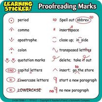 Proofreading Marks Learning Stickers