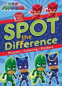 Pj Masks Spot the Difference: Puzzles, Coloring, Stickers