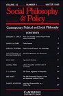 Contemporary Political and Social Philosophy: Volume 12, Part 1 (Social Philosophy and Policy) (v. 1)