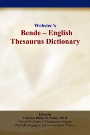 Websters Bende - English Thesaurus Dictionary