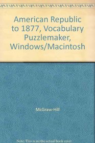 American Republic to 1877, Vocabulary Puzzlemaker, Windows/Macintosh