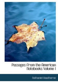 Passages from the American Notebooks  Volume 1 (Large Print Edition)
