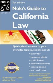 Nolo's Guide to California Law (Nolo's  Guide to California Law)