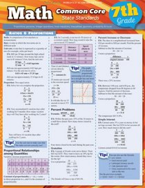 Math Common Core 7Th Grade (Quick Study: Academic)