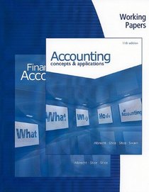 Working Papers for Albrecht/Stice/Stice/Swain's Accounting: Concepts and Applications