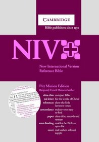 New International Version Bible Pitt Minion Reference Edition 670306Burgundy French Morocco Leather NI183RC