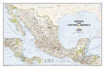 Mexico and Central America Wall Map (laminated)