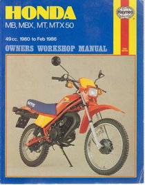 Honda MB, MBX, MT, MTX 50 1980-86 Owner's Workshop Manual