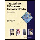 Legal and E-Commerce Environment Today : Business in the Ethical, Regulatory, and International Setting - Textbook Only