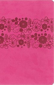 NIrV, Holy Bible, Large Print, Imitation Leather, Pink