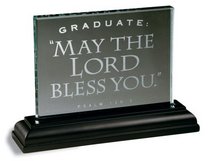 Graduate Mini Standing Glass Plaque