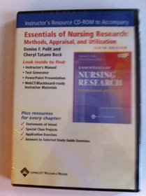 Instructor's Resource to Accompany Essentials of Nursing Research: Methods, Appraisal, and Utilization