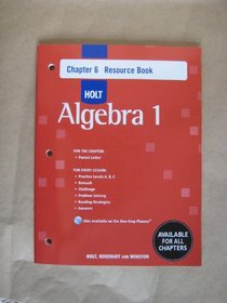 Holt Algebra 1: Chapter 6 Resource Book