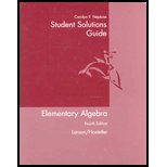 Student Solutions Guide: Used with ...Larson-Elementary Algebra