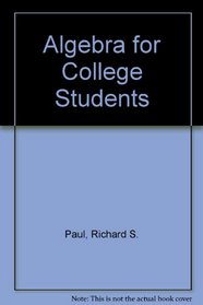 Algebra for College Students (3rd Edition)
