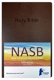 NASB Ultrathin Text Bible, Brown, Softcover, 2020 text