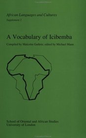 A Vocabulary of Icibemba (African Languages & Cultures)