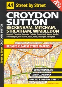 AA Street by Street: Croydon, Sutton, Beckenham, Mitcham, Streatham, Wimbledon