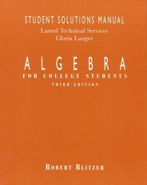 Algebra: For College Students