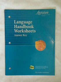 Language Handbook Worksheets Answer Key (Elements of Literature Introductory Course)