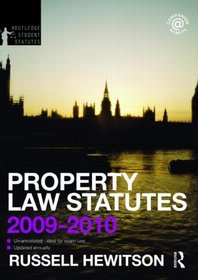 Property Law Statutes 2009-2010 (Routledge Student Statutes)