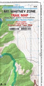 Mt. Whitney Zone Trail Map: Whitney Portal, Crabtree and Cottonwood Lakes