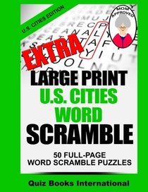 Extra Large Print U.S. Cities Word Scramble