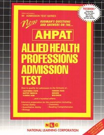 Allied Health Professions Admission Test ( AHPAT) (Admission Test Ser)